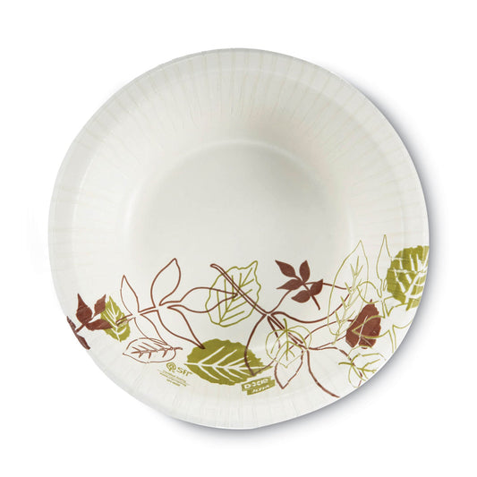 Dixie Pathways Heavyweight Paper Bowls, 20 oz, White/Green/Burgundy, 125/Pack