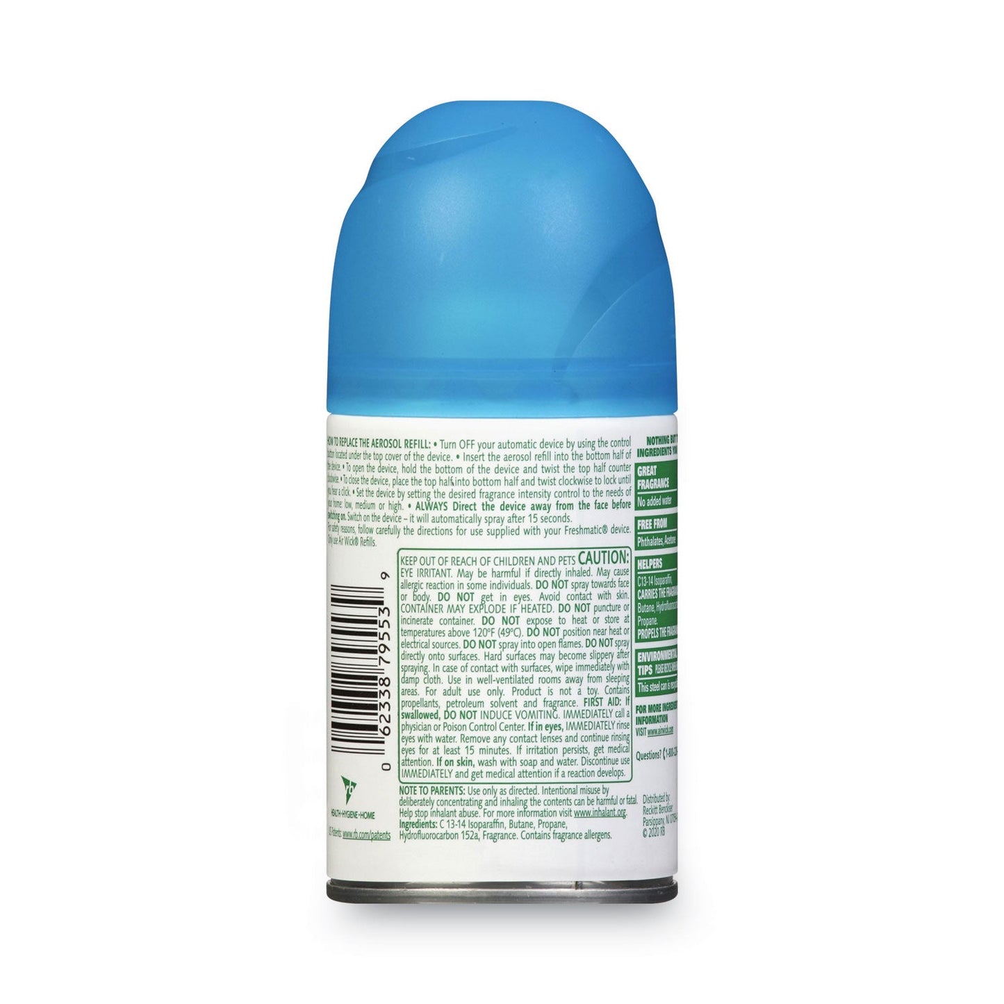 Air Wick Freshmatic Ultra Automatic Spray Refill, Fresh Waters, 5.89 oz Aerosol Spray, 6/Carton