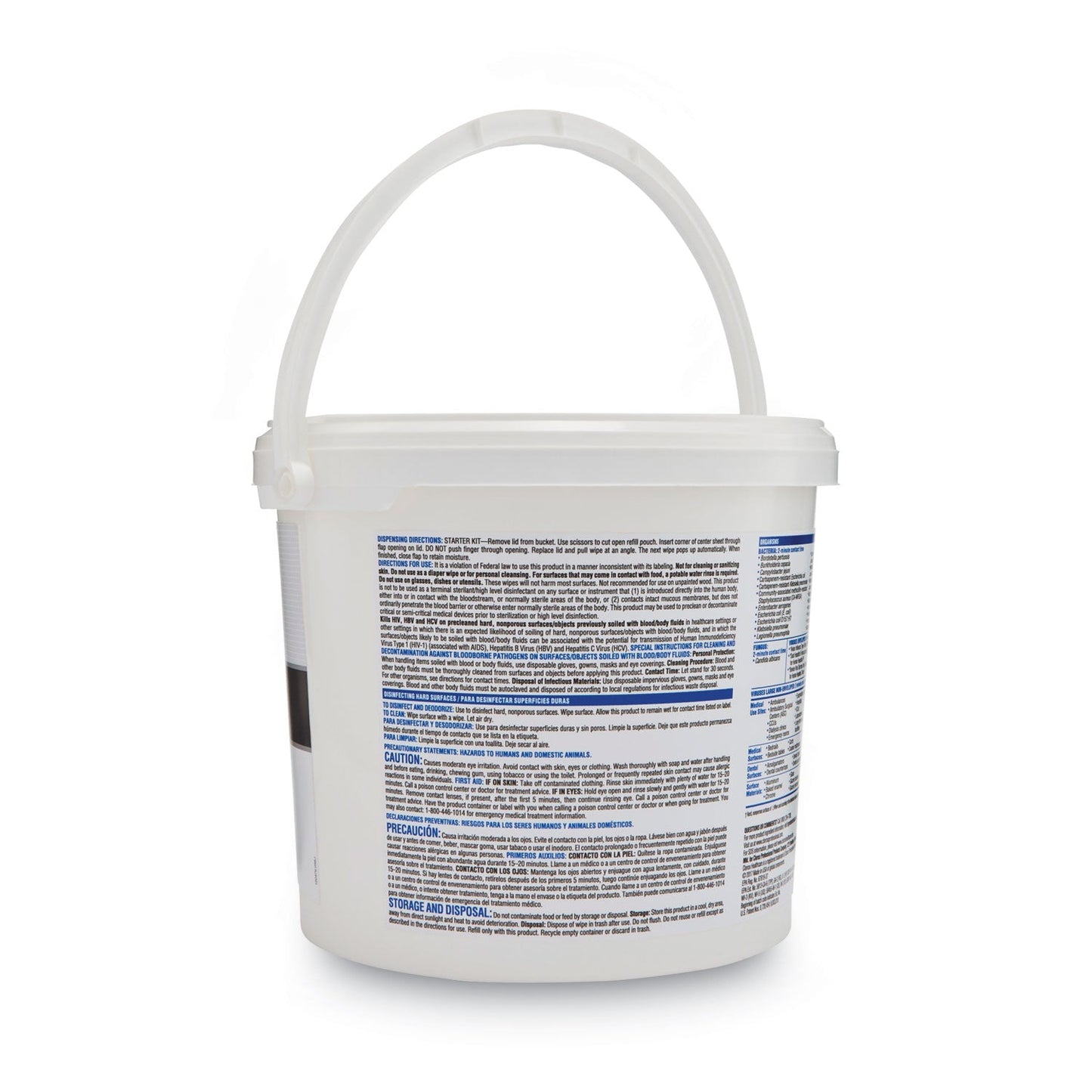 Clorox VersaSure Cleaner Disinfectant Wipes, 1-Ply, 12 x 12, White, 110/Bucket, 2/Carton