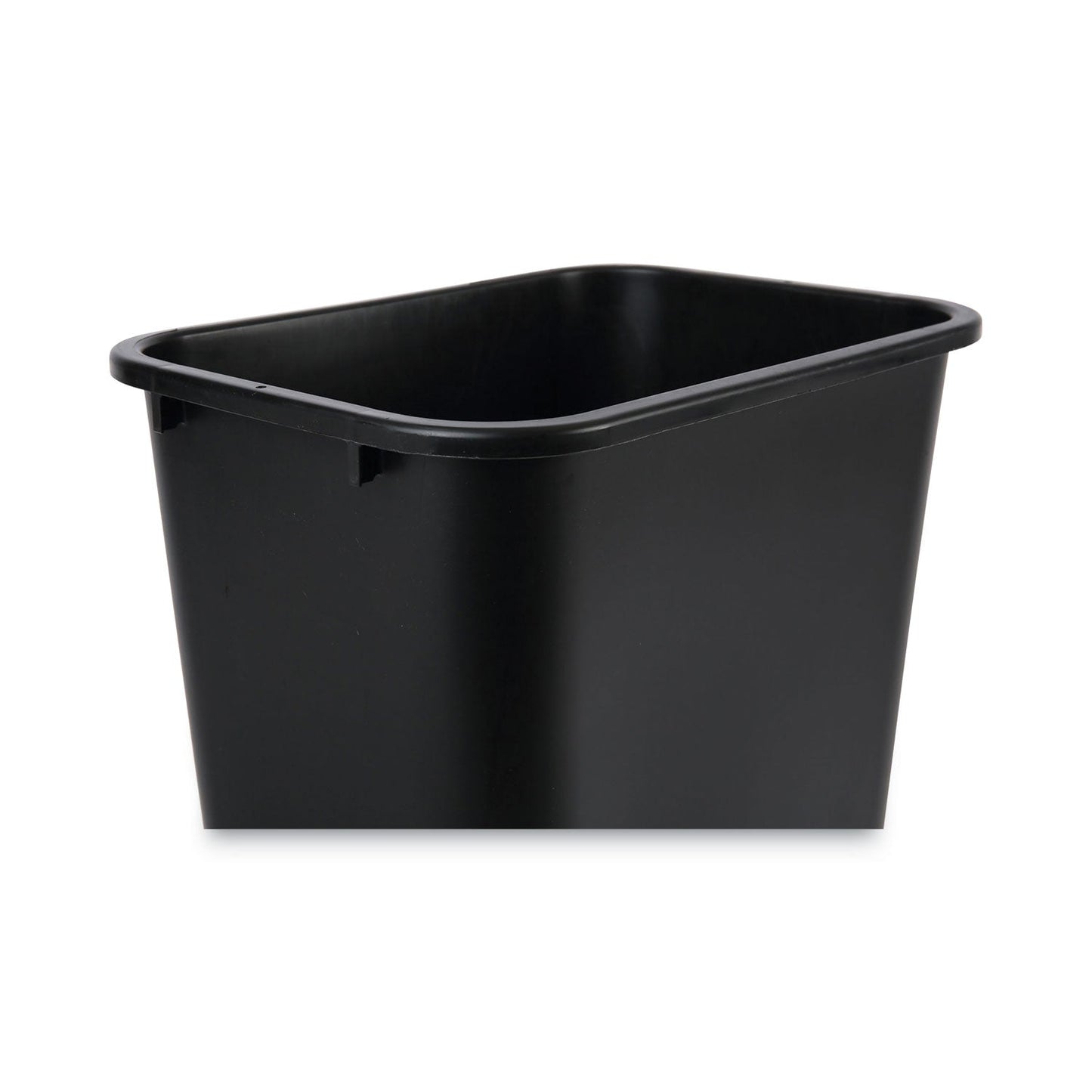 Boardwalk Soft-Sided Wastebasket, 41 qt, Plastic, Black