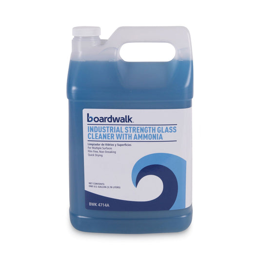 Boardwalk Industrial Strength Glass Cleaner with Ammonia, 1 gal Bottle, 4/Carton