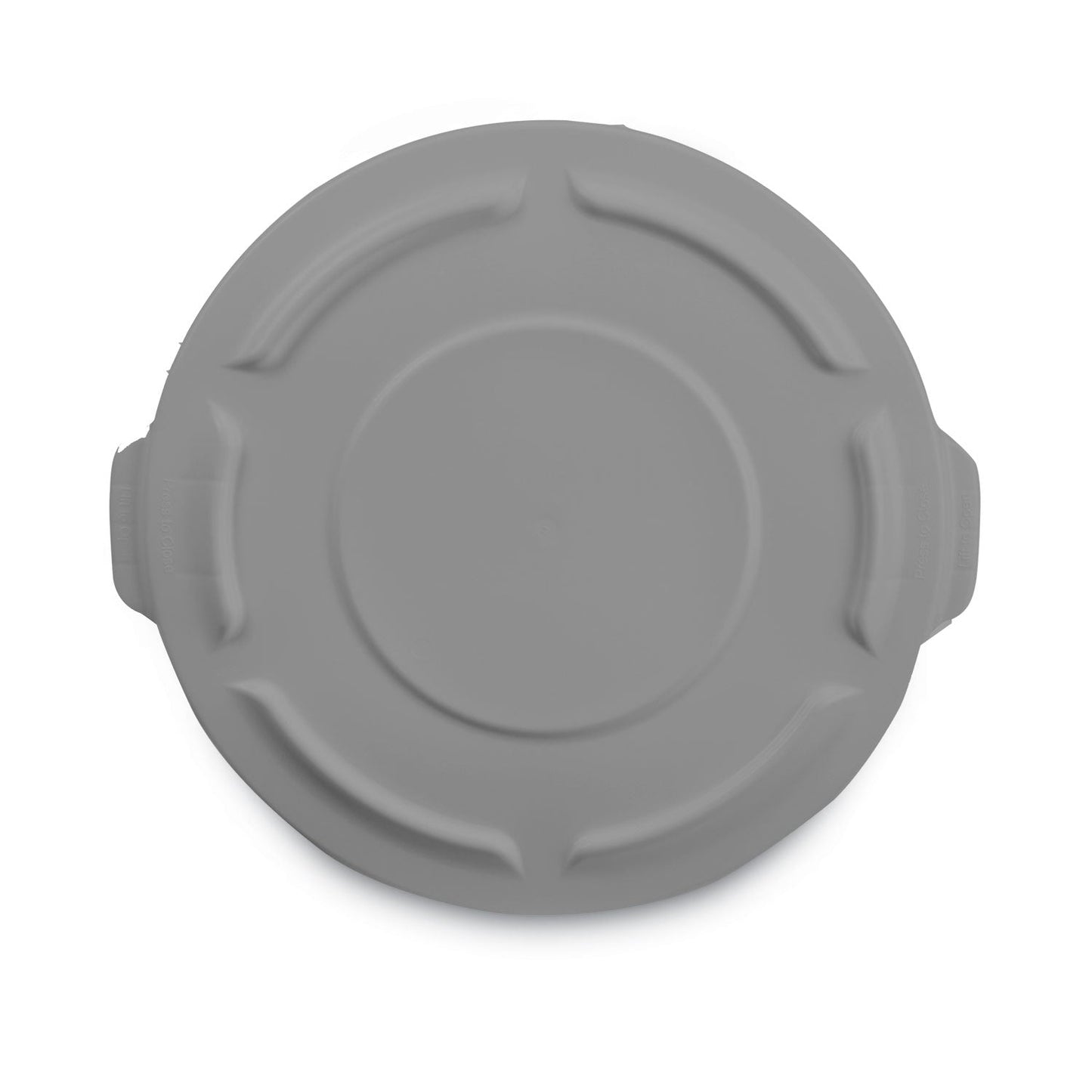 Rubbermaid Round Flat Top Lid, for 55 gal Round BRUTE Containers, 26.75" Diameter, Gray