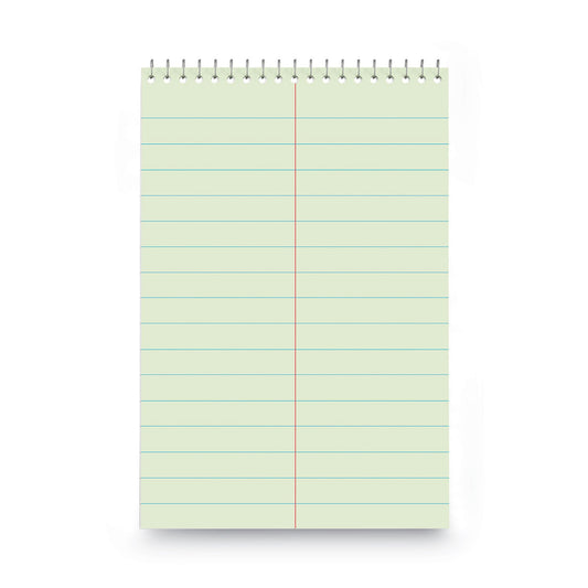 Universal Steno Pads, Pitman Rule, Red Cover, 60 Green-Tint 6 x 9 Sheets