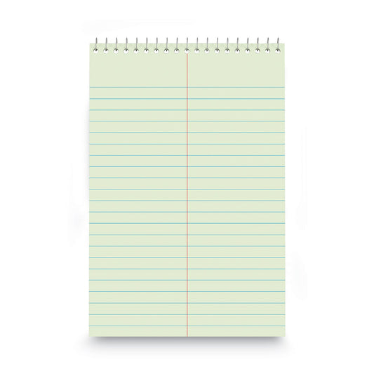 Universal Steno Pads, Gregg Rule, Red Cover, 80 Green-Tint 6 x 9 Sheets