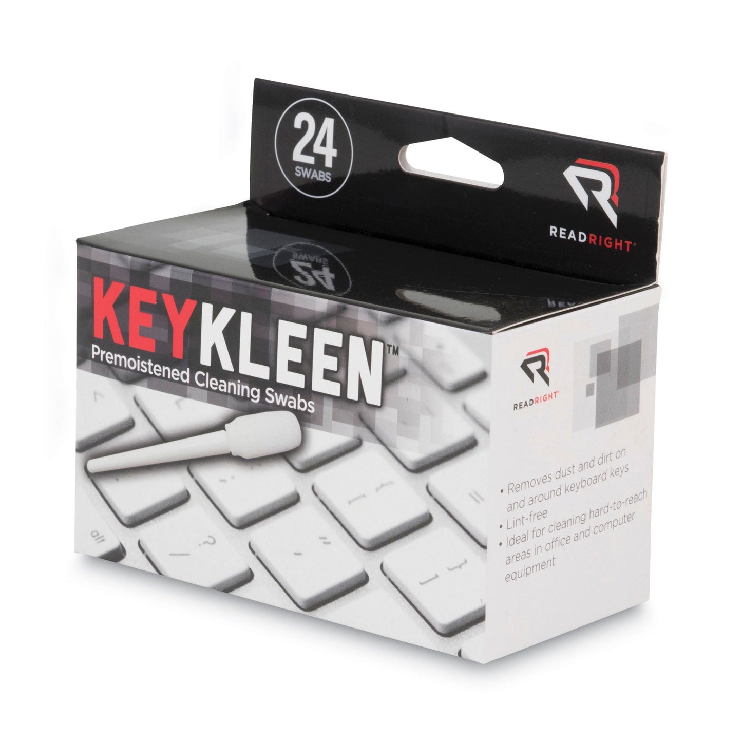 Read Right KeyKleen Premoistened Cleaning Swabs, 24/Box