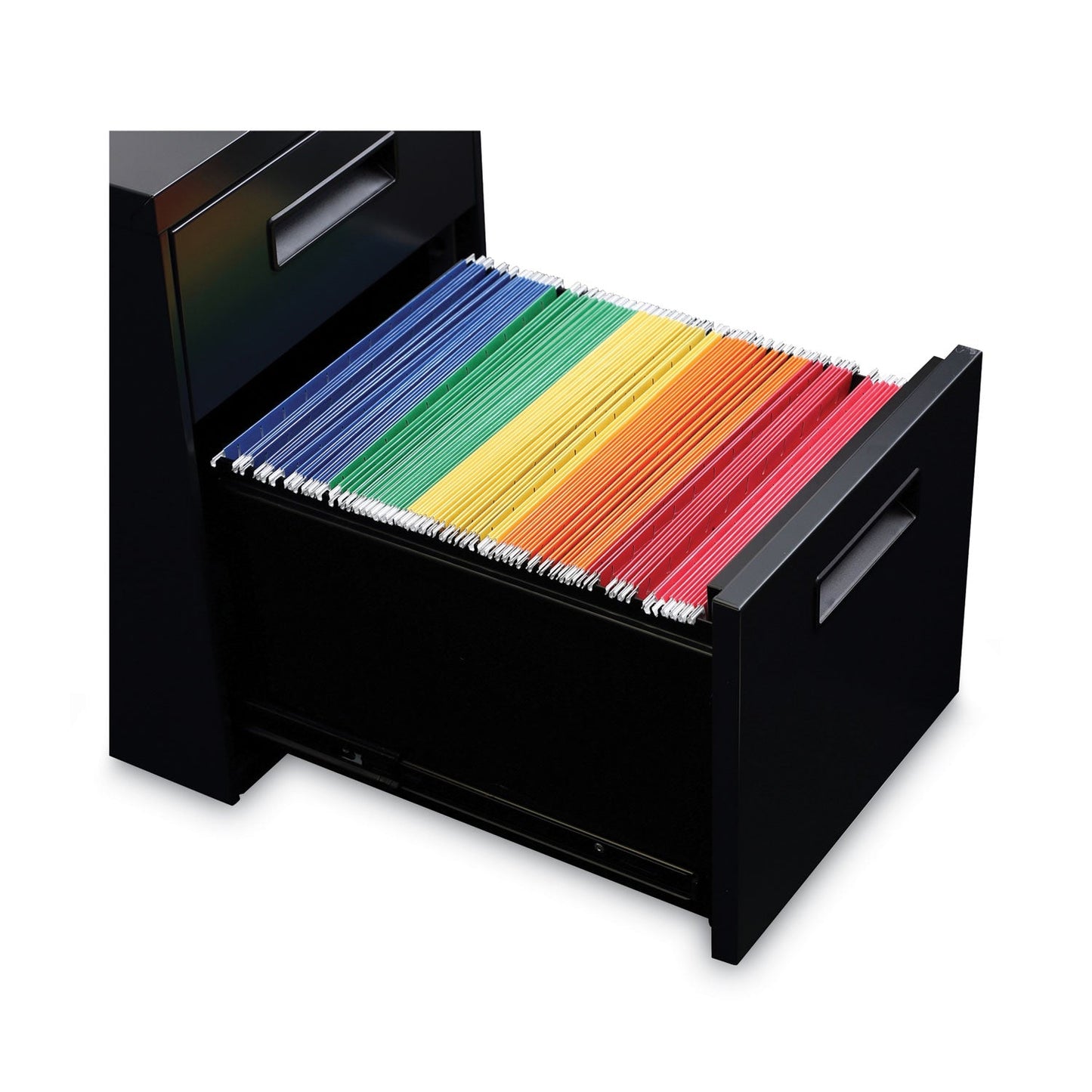 Alera File Pedestal, Left or Right, 2-Drawers: Box/File, Legal/Letter, Black, 14.96" x 19.29" x 21.65"