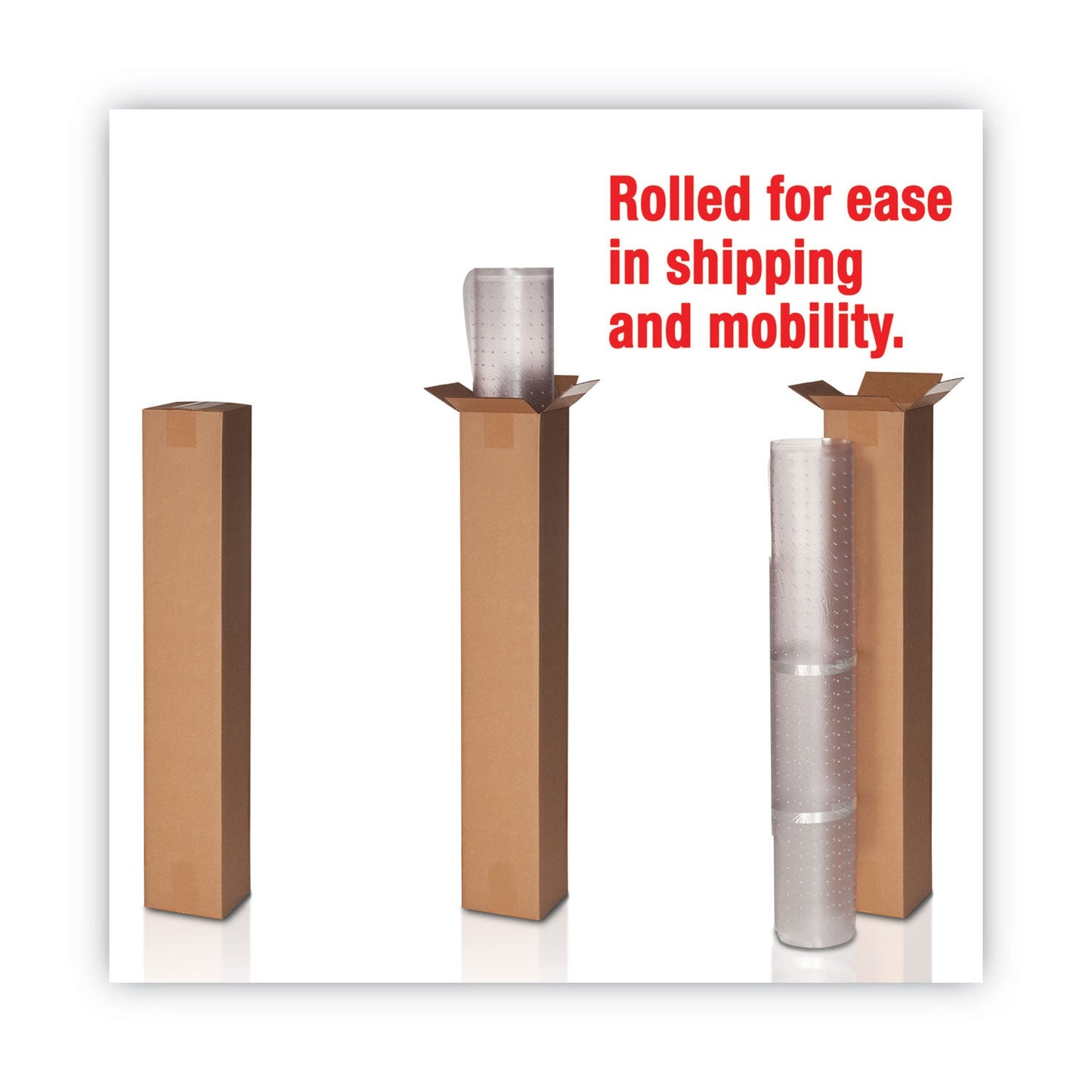 deflecto SuperMat Frequent Use Chair Mat, Med Pile Carpet, Roll, 36 x 48, Lipped, Clear