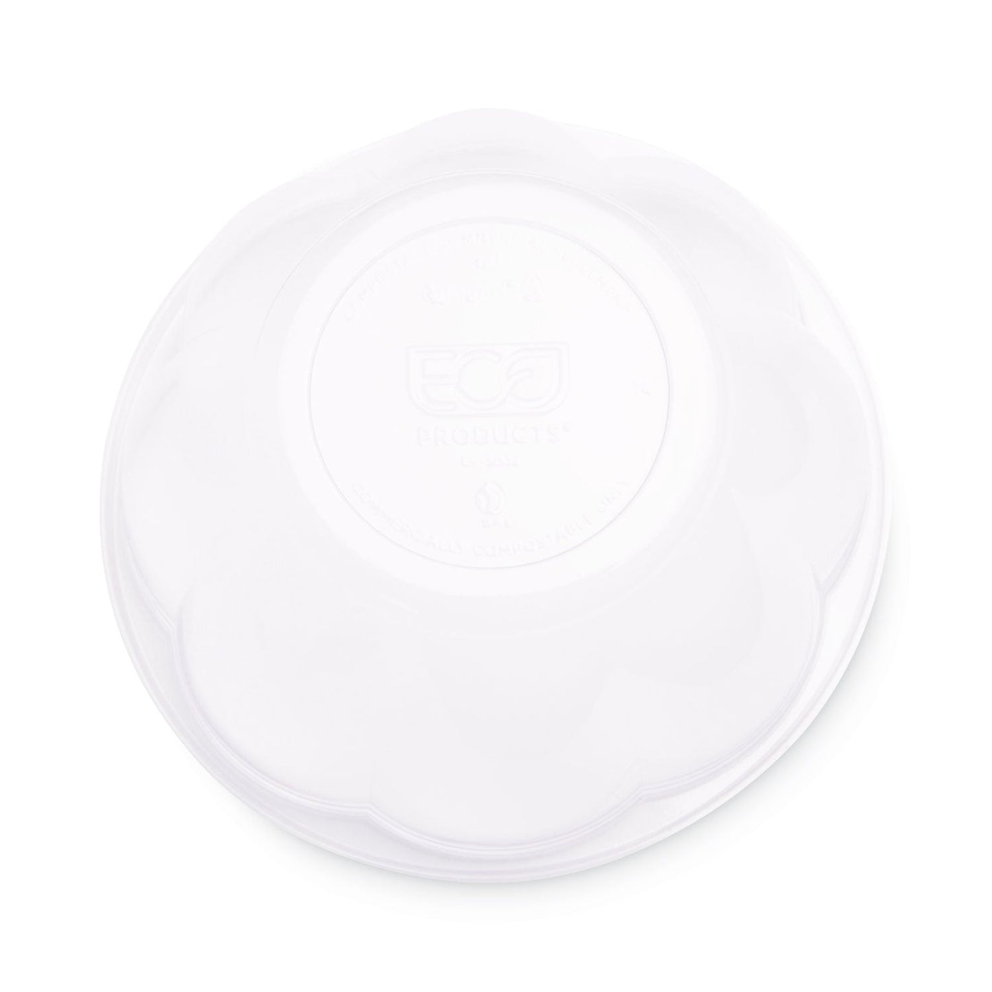 Eco-Products Renewable and Compostable Salad Bowls with Lids, 32 oz, Clear, Plastic, 50/Pack, 3 Packs/Carton