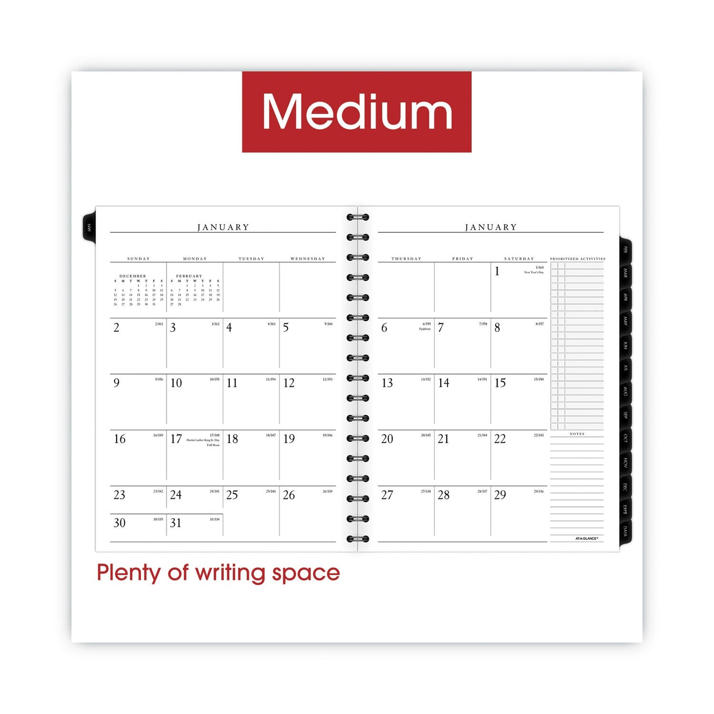 AT-A-GLANCE Executive Weekly/Monthly Planner Refill with Hourly Appointments, 8.75 x 6.88, White Sheets, 13-Month (Jan-Jan): 2023 to 2024