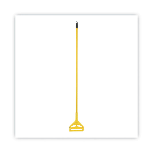 Boardwalk Quick Change Side-Latch Plastic Mop Head Handle, 60" Aluminum Handle, Yellow
