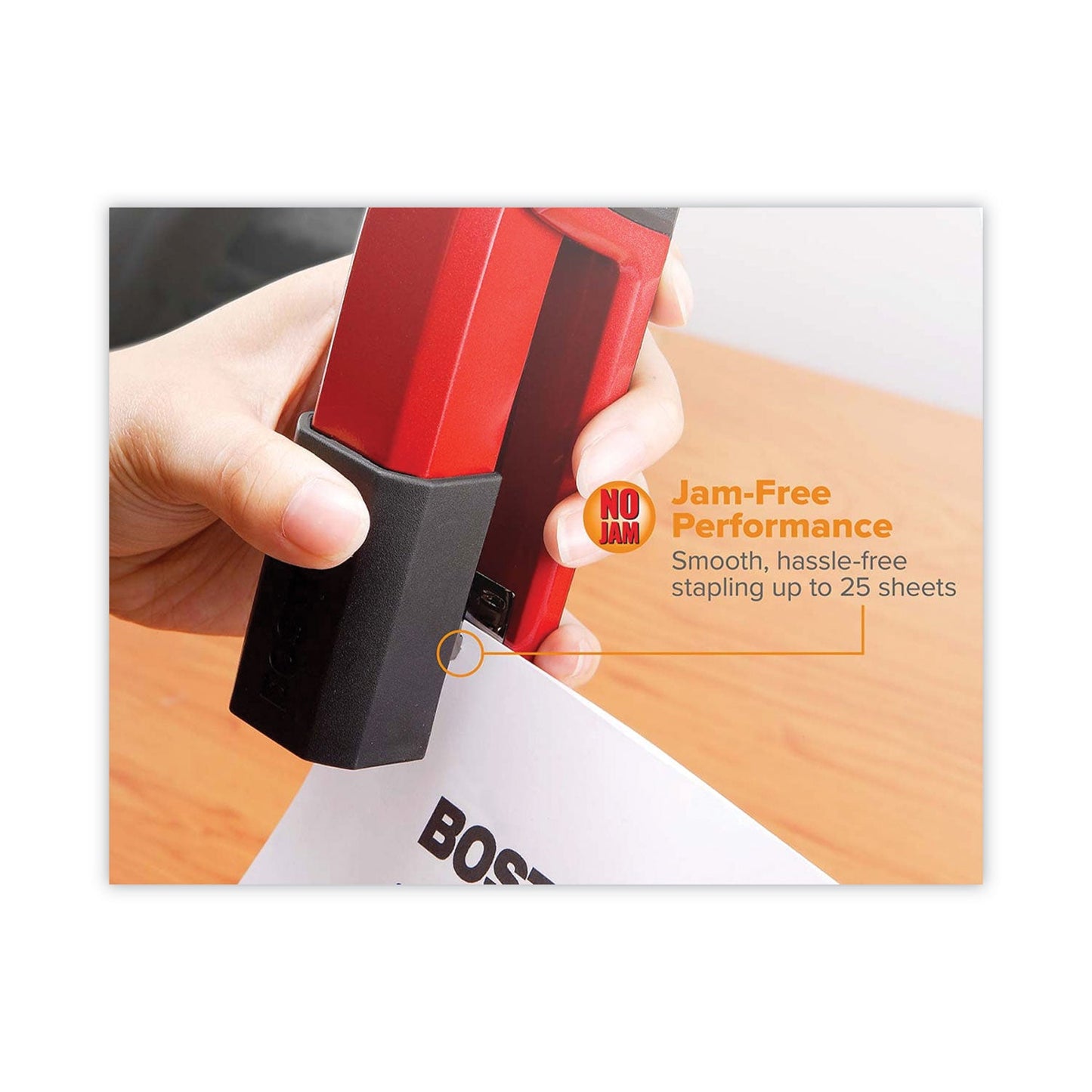 Bostitch Epic Stapler, 25-Sheet Capacity, Red