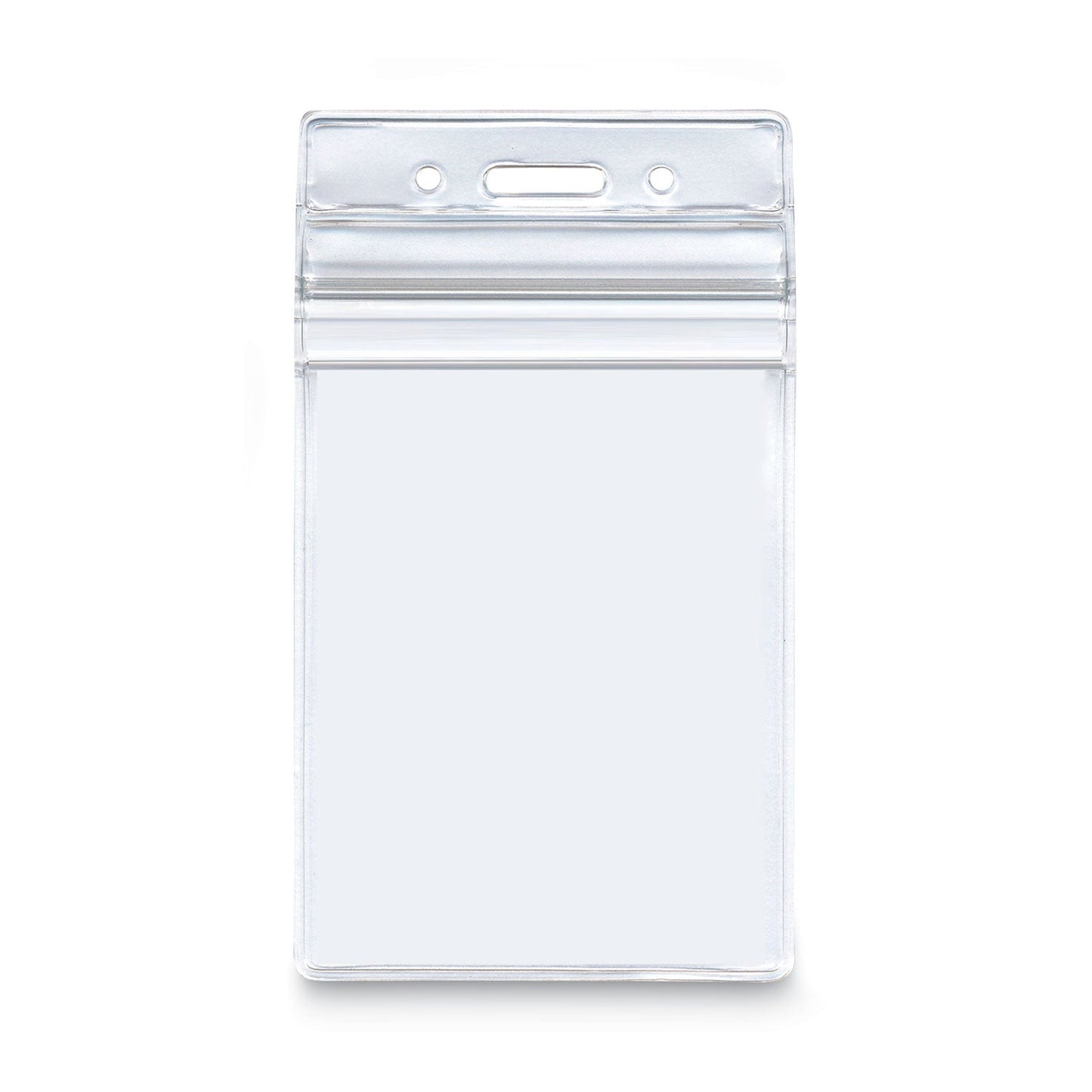 Advantus Resealable ID Badge Holders, Vertical, Frosted 3.68" x 5" Holder, 2.62" x 3.75" Insert, 50/Pack