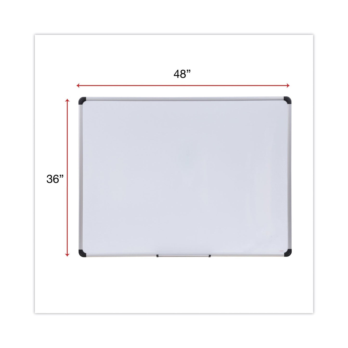 Universal Magnetic Steel Dry Erase Board, 48 x 36, White, Aluminum Frame