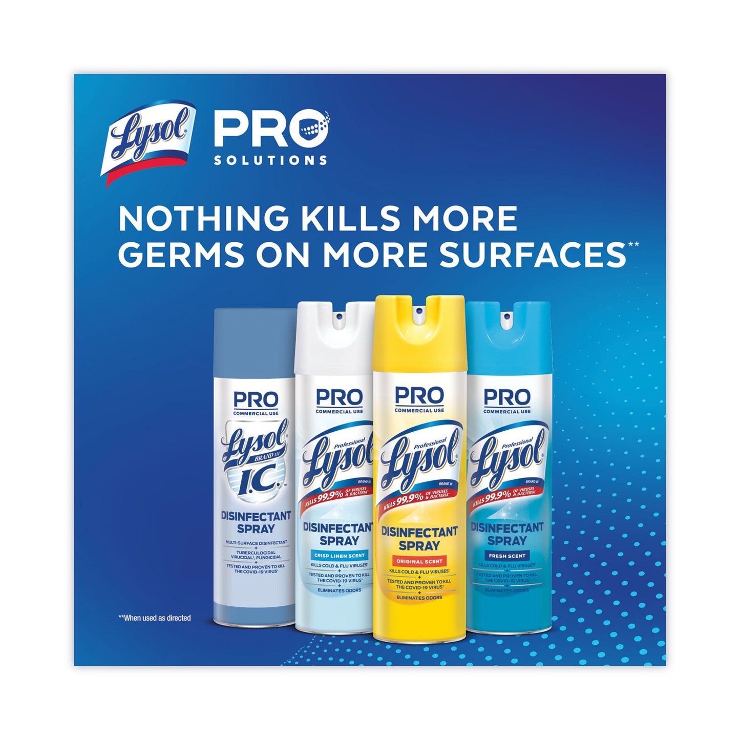 Professional LYSOL Disinfectant Spray, Crisp Linen, 19 oz Aerosol Spray, 12/Carton