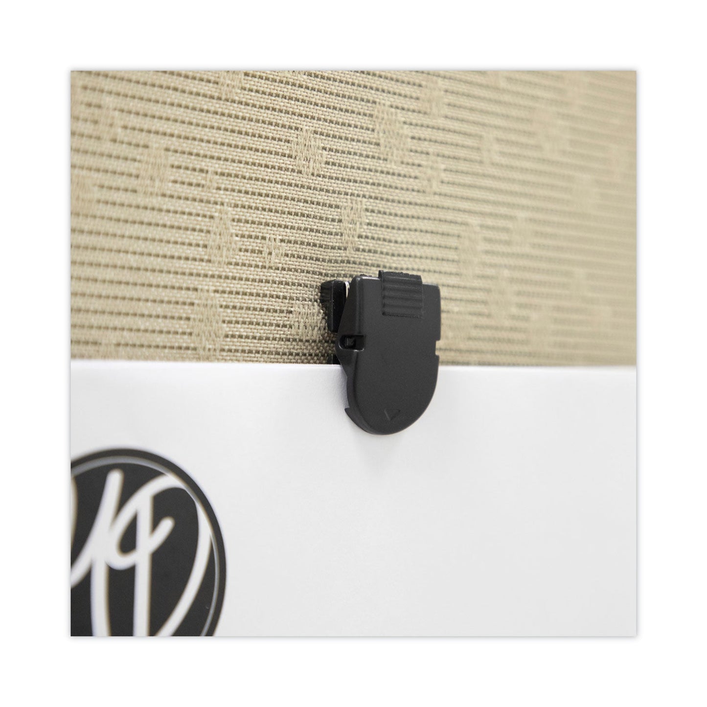 Advantus Wall Clips for Fabric Panels, 40 Sheet Capacity, Black, 50/Box