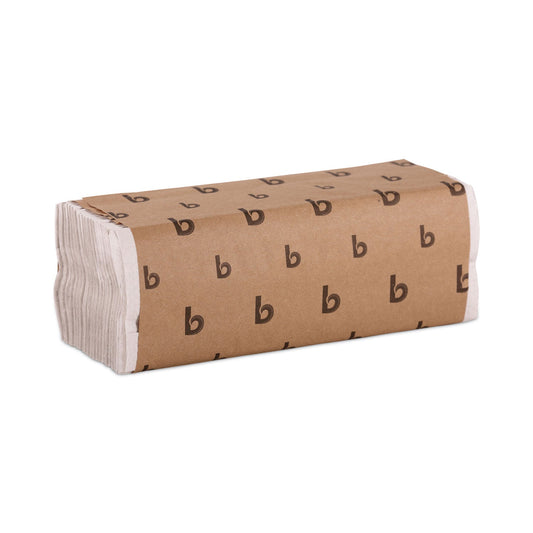 Boardwalk C-Fold Paper Towels, 1-Ply, 11.44 x 10, Bleached White, 200 Sheets/Pack, 12 Packs/Carton