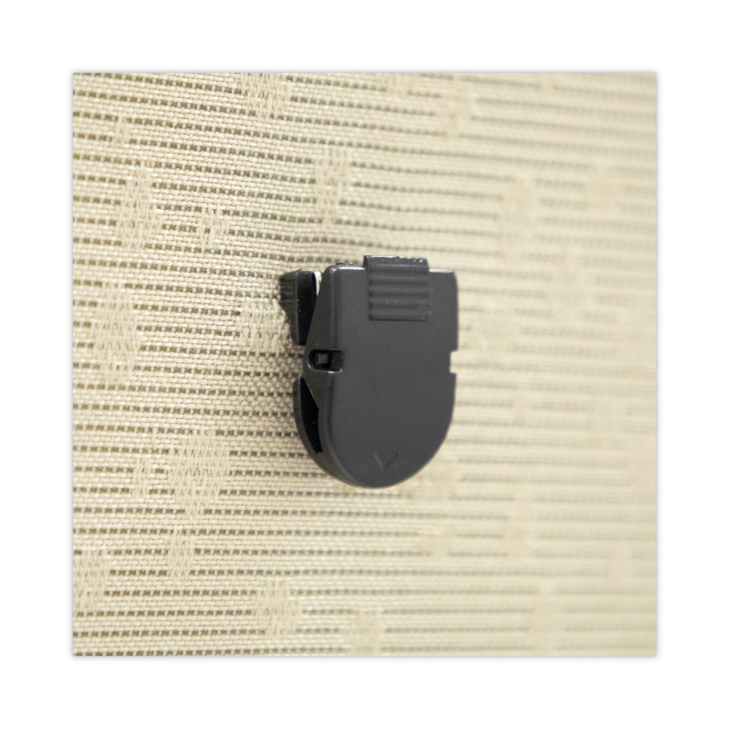 Advantus Wall Clips for Fabric Panels, 40 Sheet Capacity, Black, 50/Box