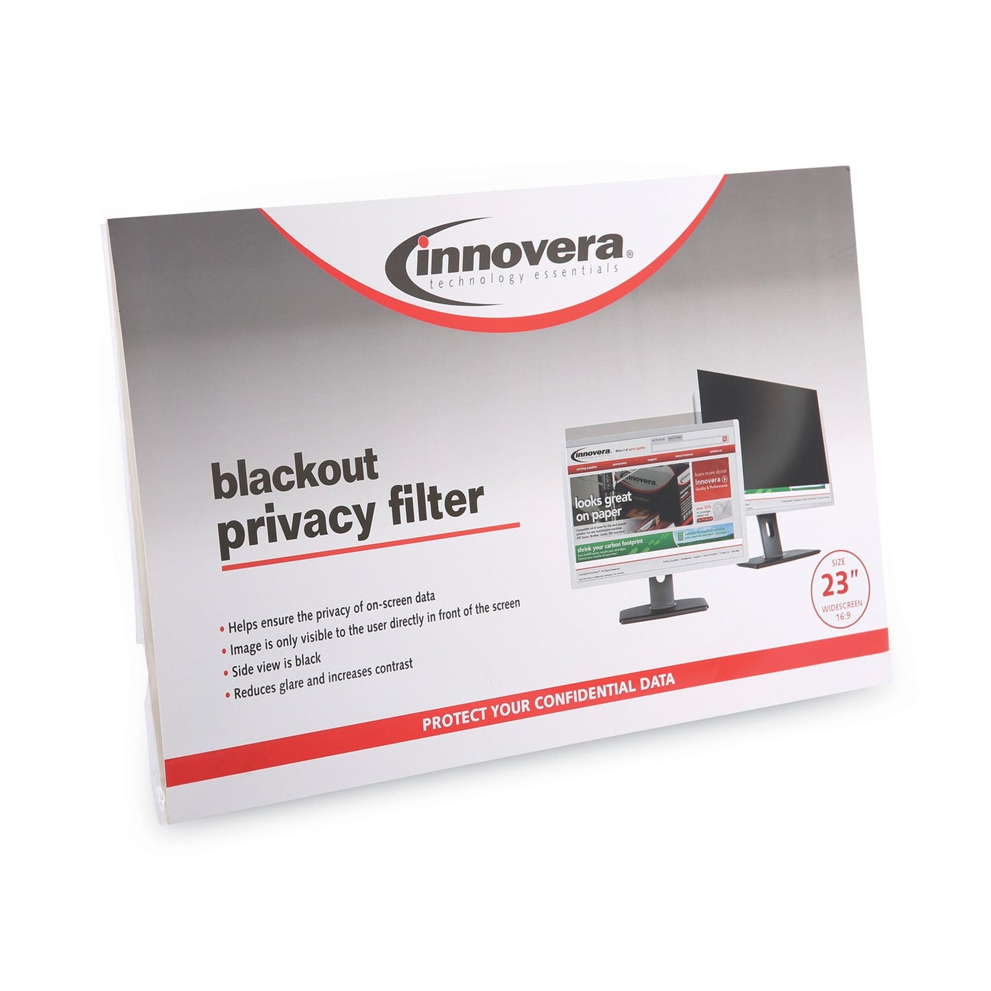 Innovera Blackout Privacy Filter for 23" Widescreen LCD, 16:9 Aspect Ratio