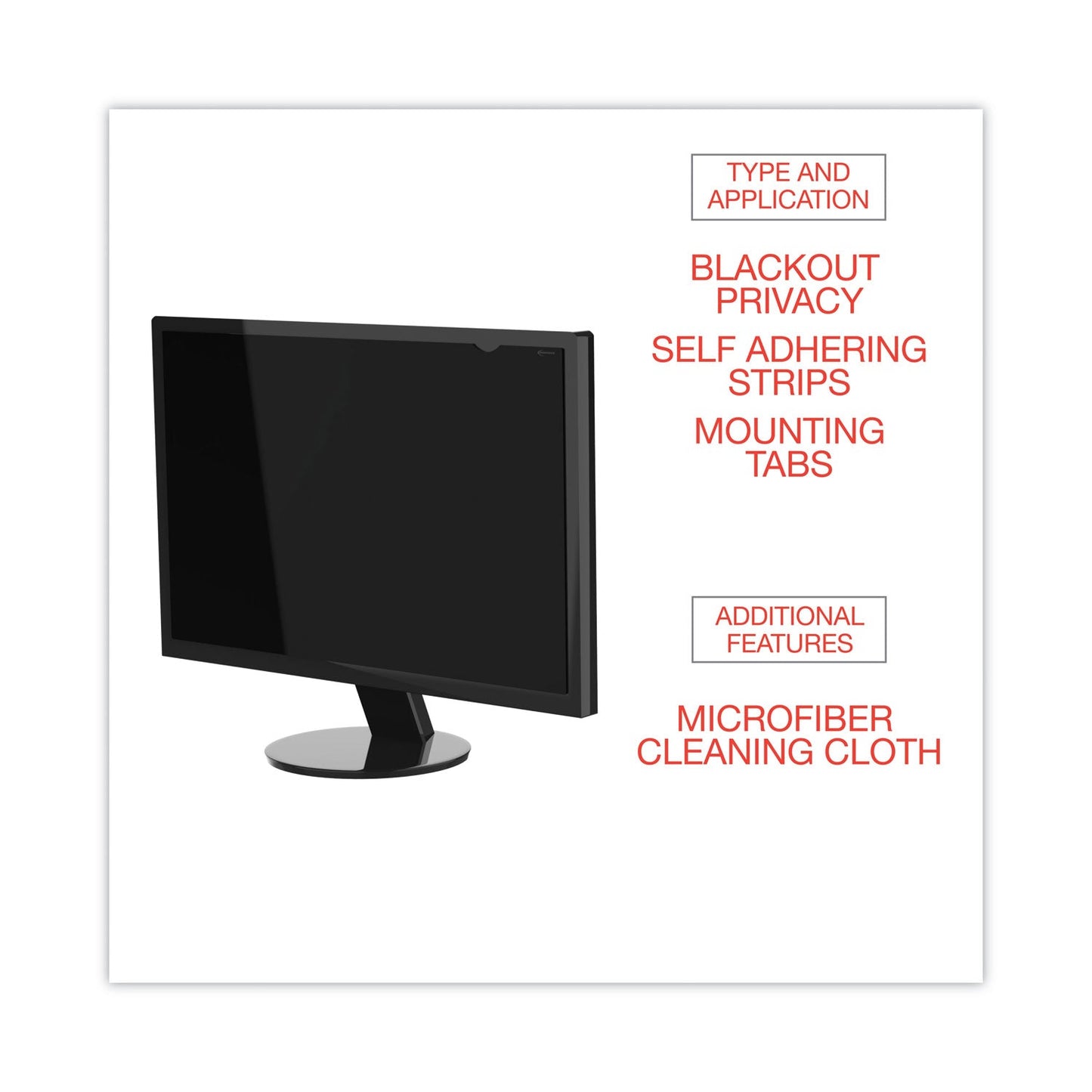 Innovera Blackout Privacy Filter for 19" Widescreen LCD, 16:10 Aspect Ratio