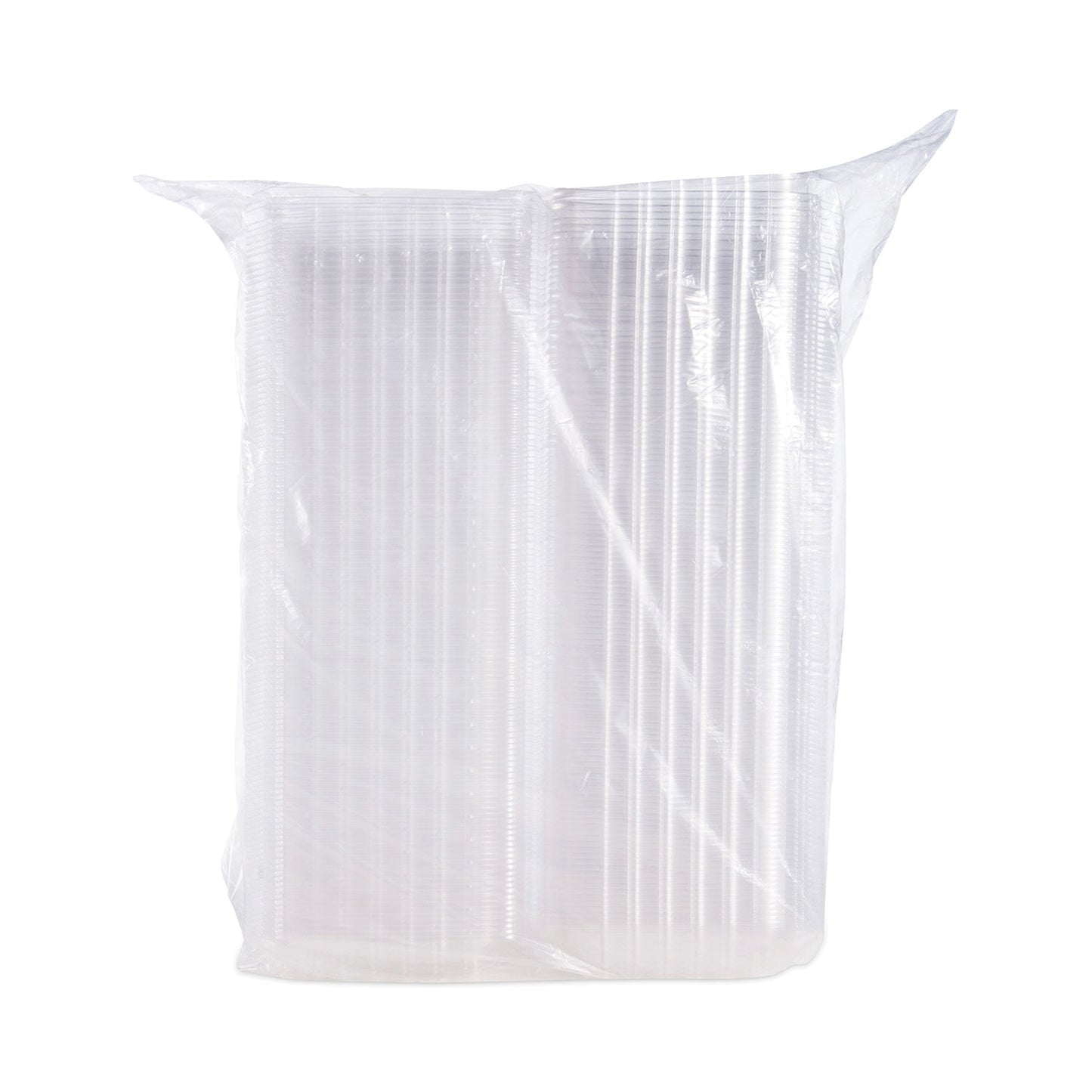 Dart ClearSeal Hinged-Lid Plastic Containers, 8.3 x 8.3 x 3, Clear, Plastic, 250/Carton
