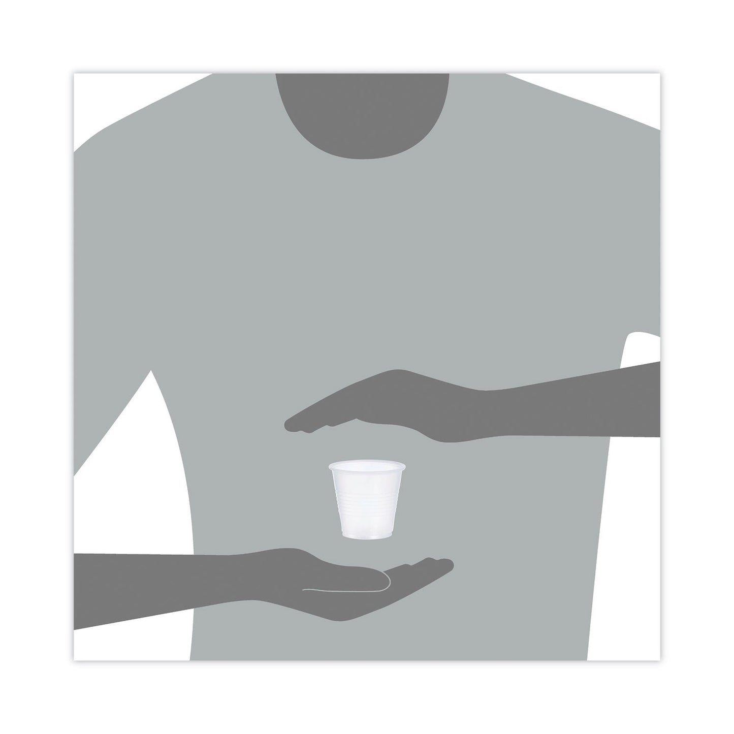 Dart High-Impact Polystyrene Cold Cups, 3.5 oz, Translucent, 100/Pack