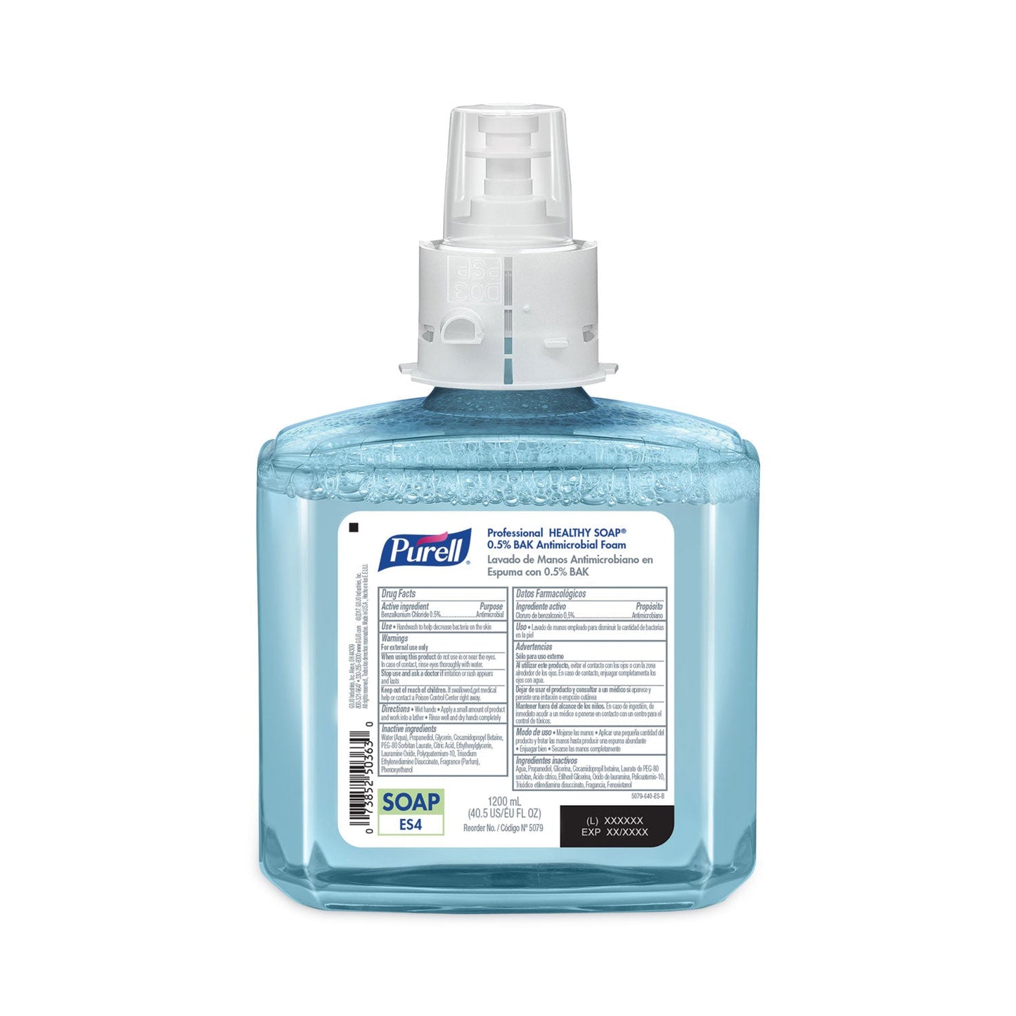PURELL HEALTHY SOAP 0.5% BAK Antimicrobial Foam, For ES4 Dispensers, Plum, 1,200 mL, 2/Carton