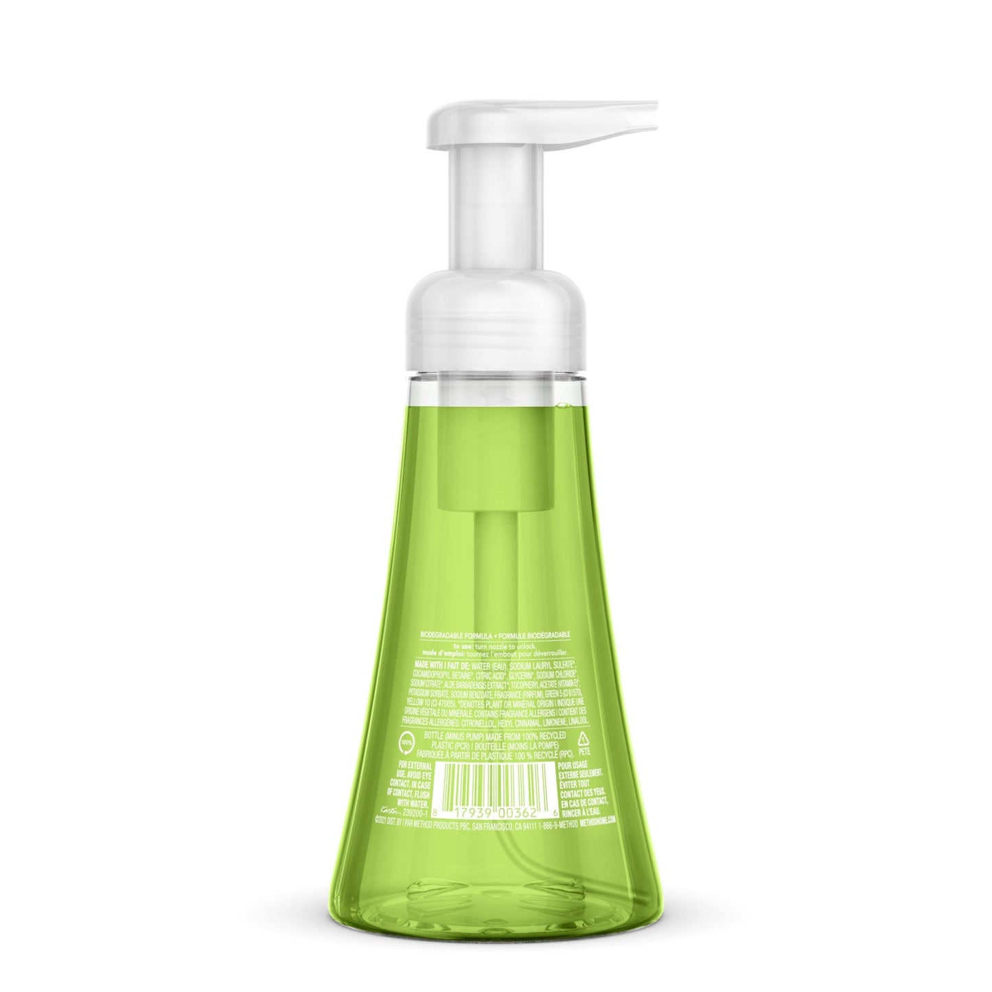 Method Foaming Hand Wash, Green Tea and Aloe, 10 oz Pump Bottle