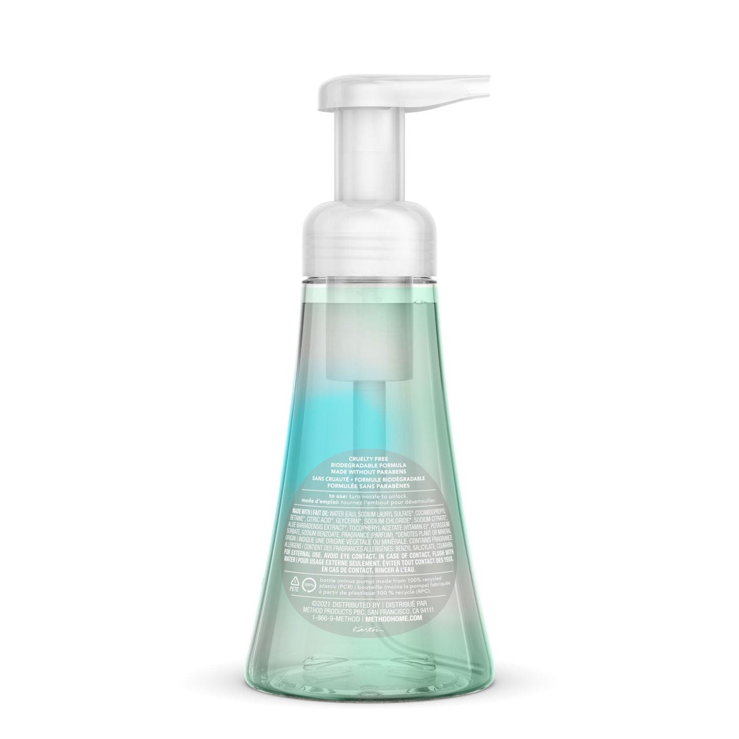 Method Foaming Hand Wash, Coconut Waters, 10 oz Pump Bottle