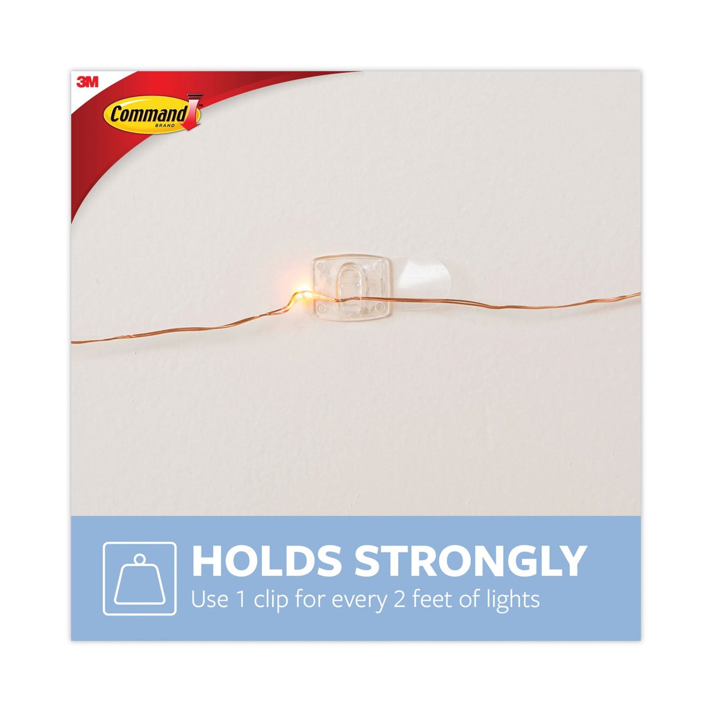 Command Clear Hooks and Strips, Plastic, Decorating Clips, 40 Clips and 48 Strips/Pack