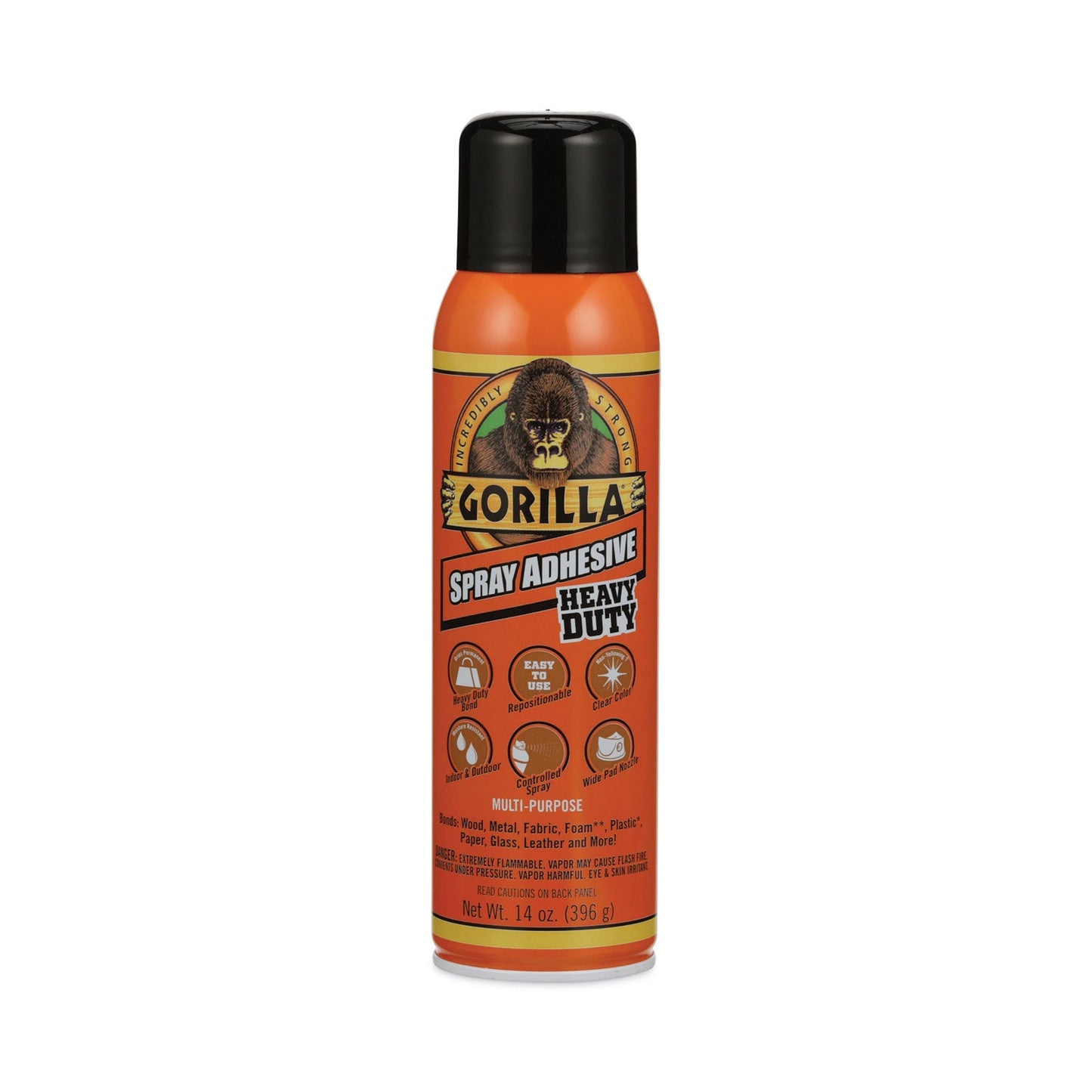 Gorilla Spray Adhesive, 14 oz, Dries Clear