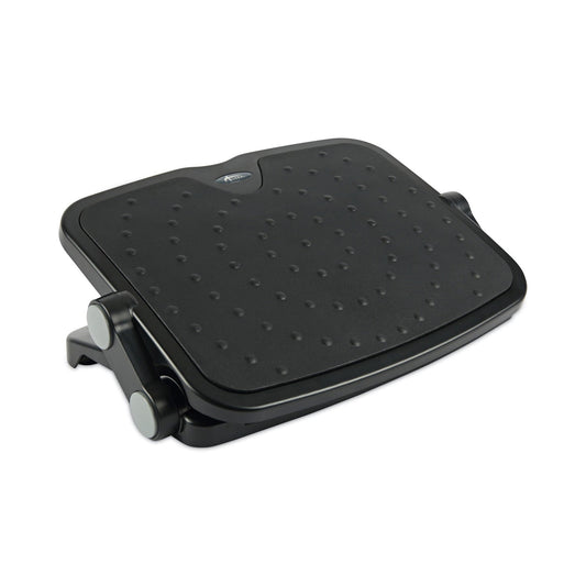Alera Soft Cushioned Ergonomic Footrest, 14w x 19.63d x 3.75 to 7.5h, Black