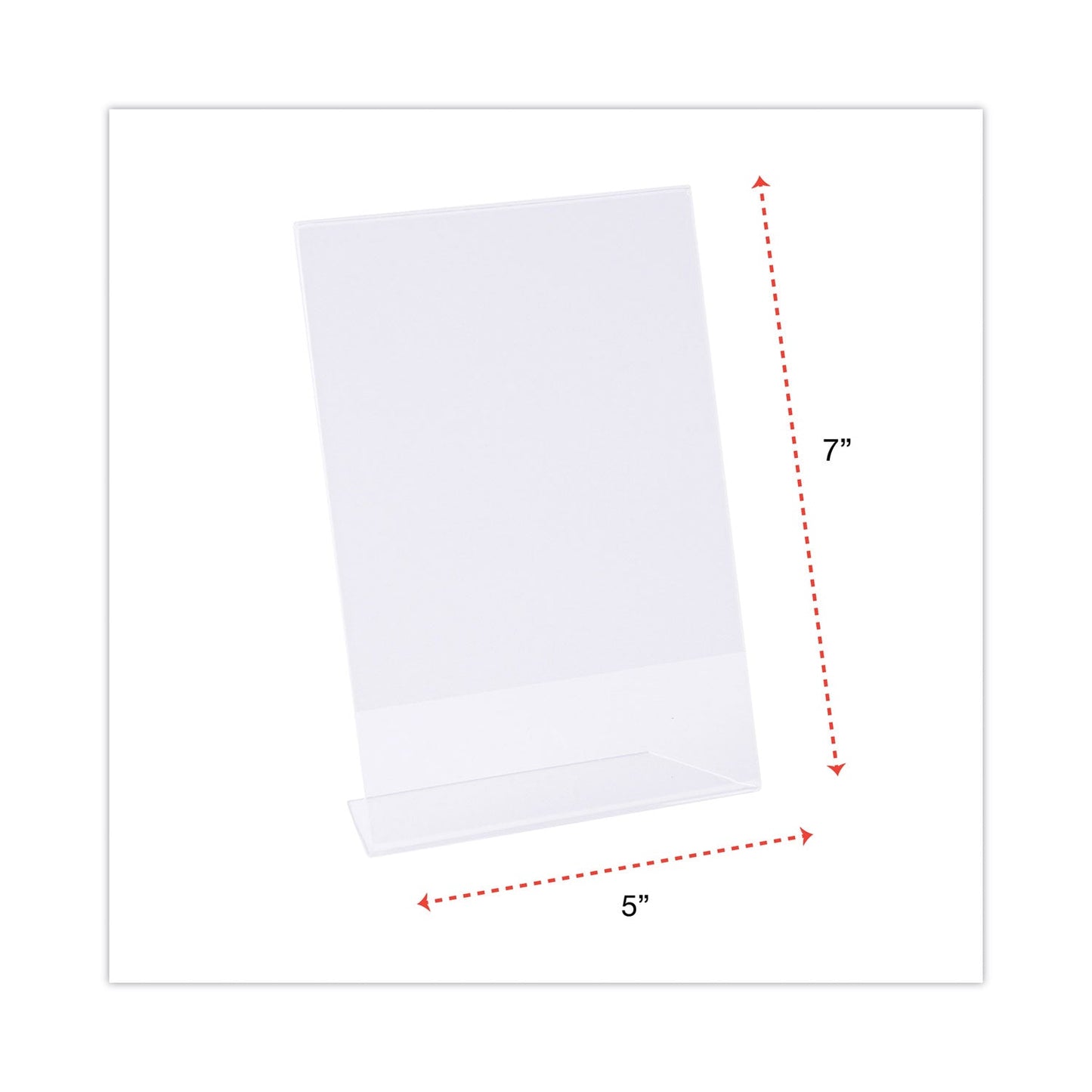 Universal Clear L-Style Freestanding Frame, 5 x 7 Insert, 3/Pack