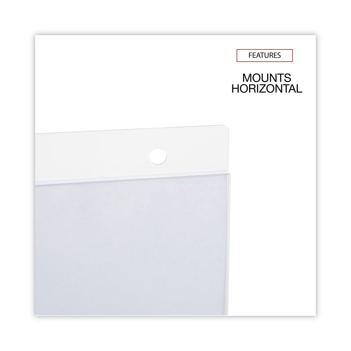 Universal Wall Mount Sign Holder, 11 x 8.5, Horizontal, Clear, 2/Pack