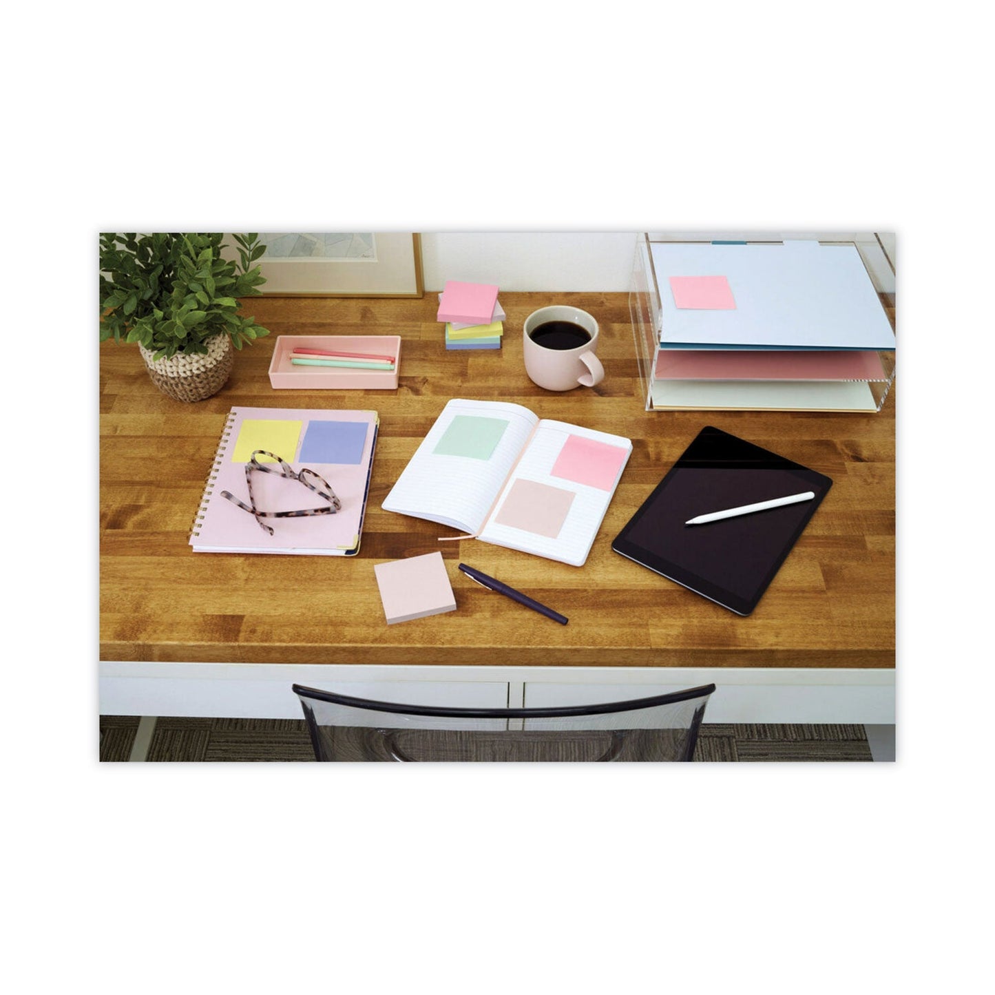 Post-it Original Recycled Note Pads, 3" x 5", Sweet Sprinkles Collection Colors, 100 Sheets/Pad, 5 Pads/Pack