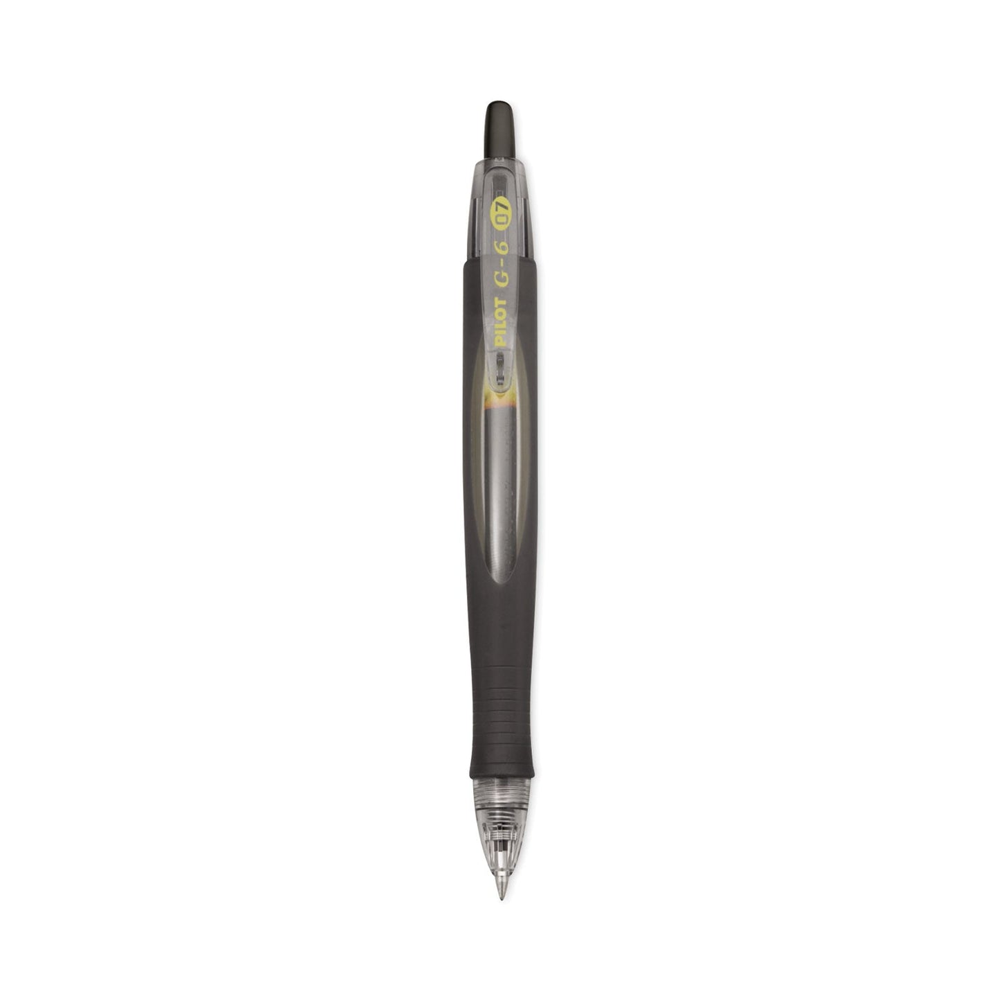 Pilot G6 Gel Pen, Retractable, Fine 0.7 mm, Black Ink, Black Barrel