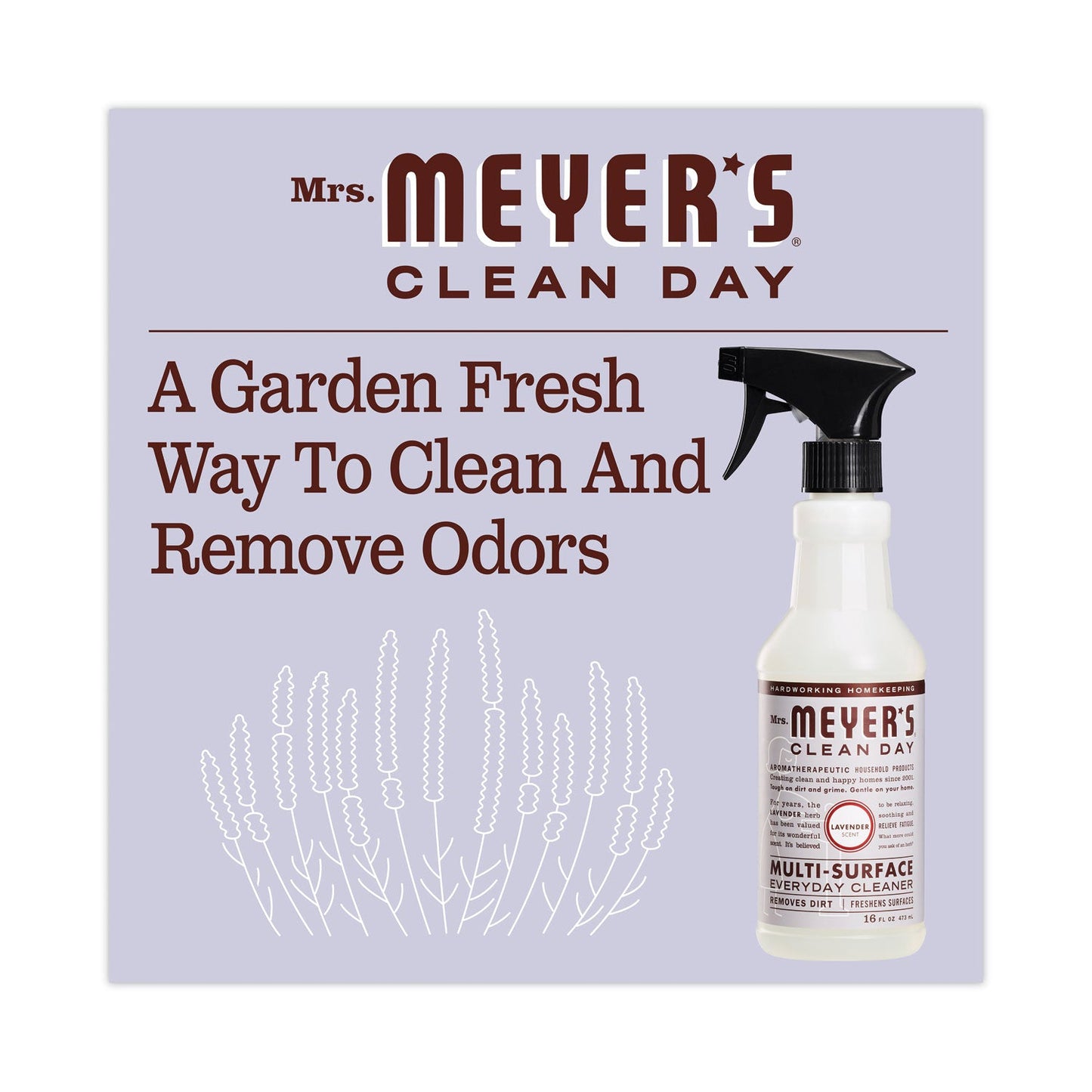 Mrs. Meyer's Multi Purpose Cleaner, Lavender Scent, 16 oz Spray Bottle