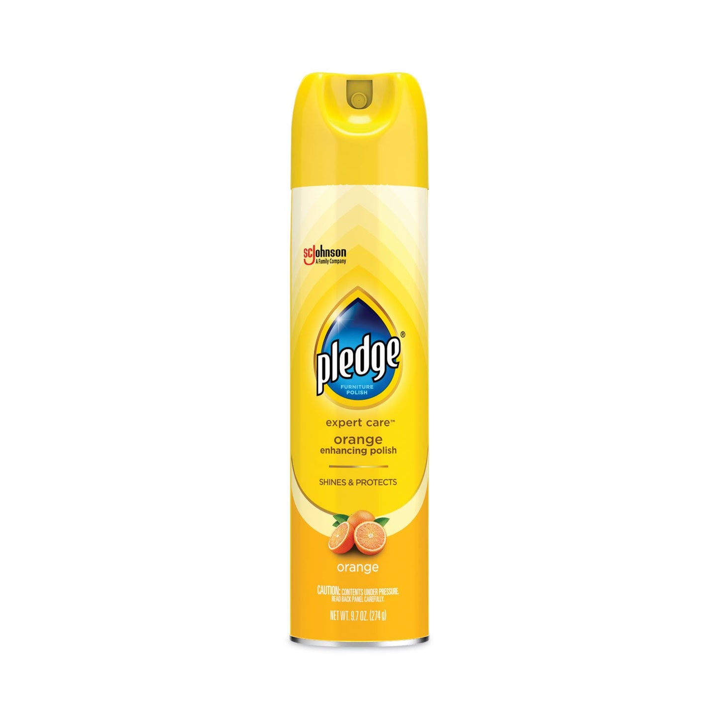 Pledge Furniture Polish, Orange Clean Scent, 9.7 oz Aerosol Spray