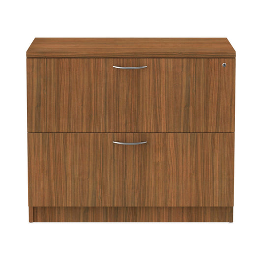 Alera Valencia Series Lateral File, 2 Legal/Letter-Size File Drawers, Modern Walnut, 34" x 22.75" x 29.5"