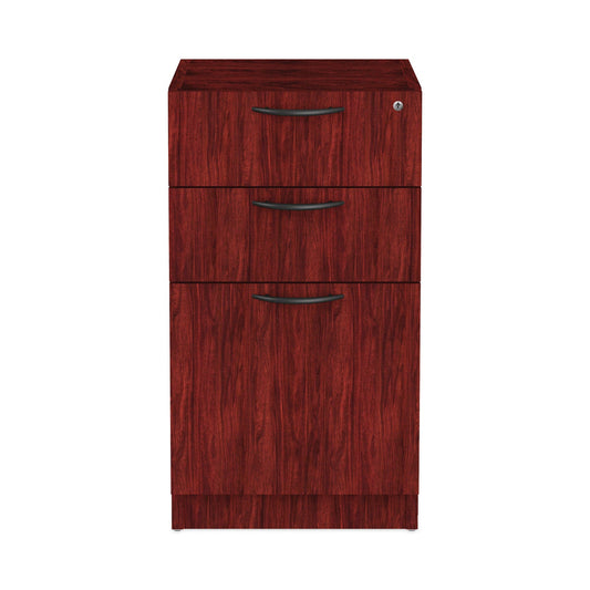 Alera Valencia Series Full Pedestal File, Left/Right, 3-Drawers: Box/Box/File, Legal/Letter, Mahogany, 15.63" x 20.5" x 28.5"