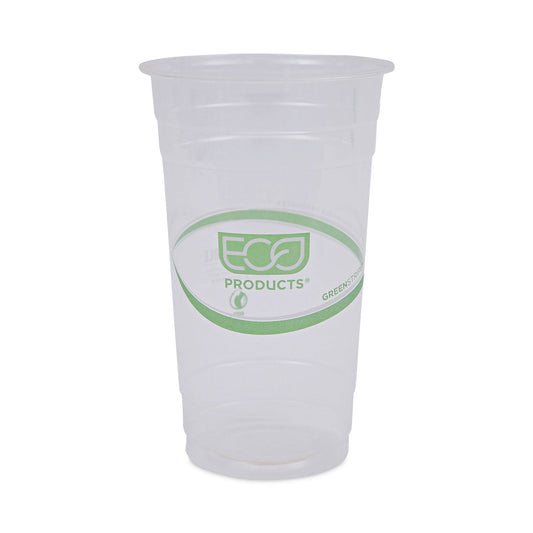Eco-Products GreenStripe Renewable and Compostable PLA Cold Cups, 24 oz, 50/Pack, 20 Packs/Carton