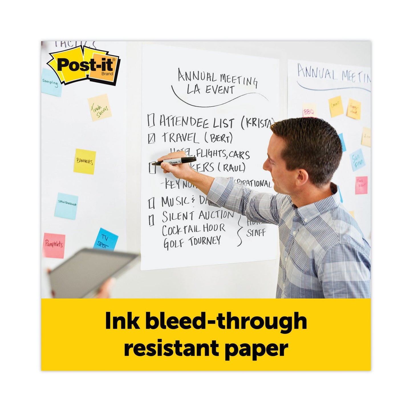 Post-it Vertical-Orientation Self-Stick Easel Pads, Unruled, 25 x 30, White, 30 Sheets, 2/Carton