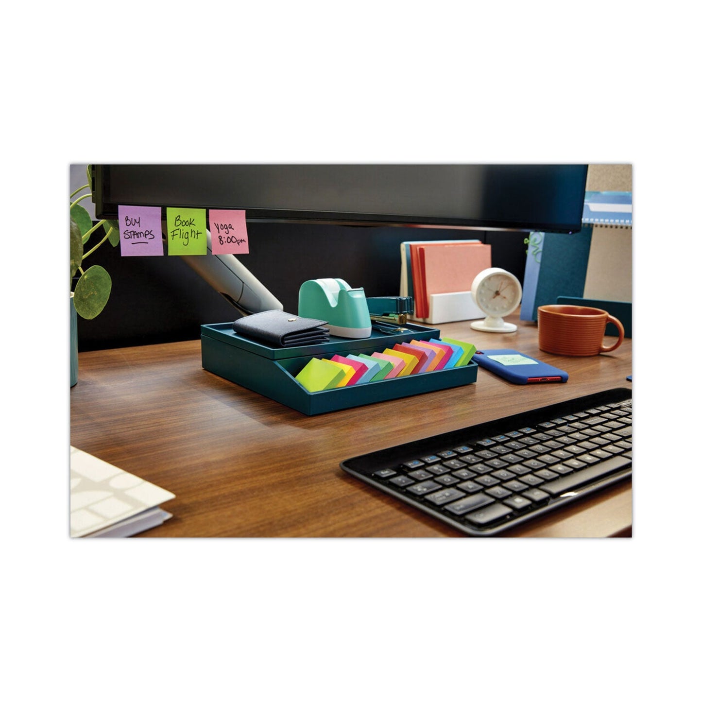 Post-it Pads in Playful Primary Collection Colors, 2" x 2", 90 Sheets/Pad, 8 Pads/Pack