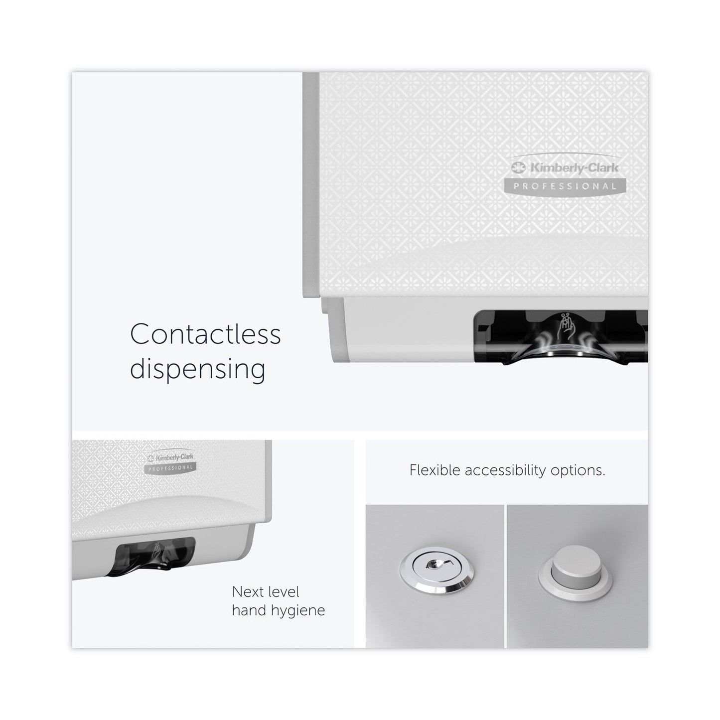 Kimberly-Clark Professional* ICON Automatic Soap and Sanitizer Dispenser, 1.2 L, 8.06 x 14.18 x 4.75, White Mosaic