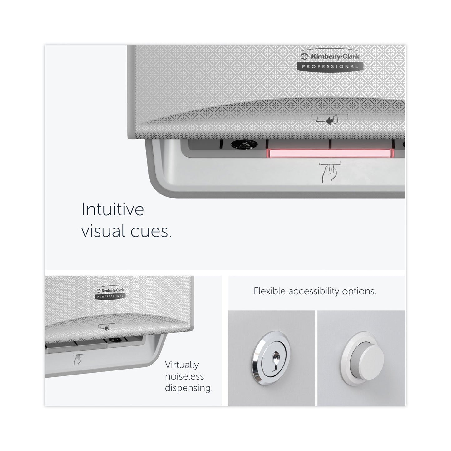 Kimberly-Clark Professional* ICON Automatic Roll Towel Dispenser, 20.12 x 16.37 x 13.5, Silver Mosaic