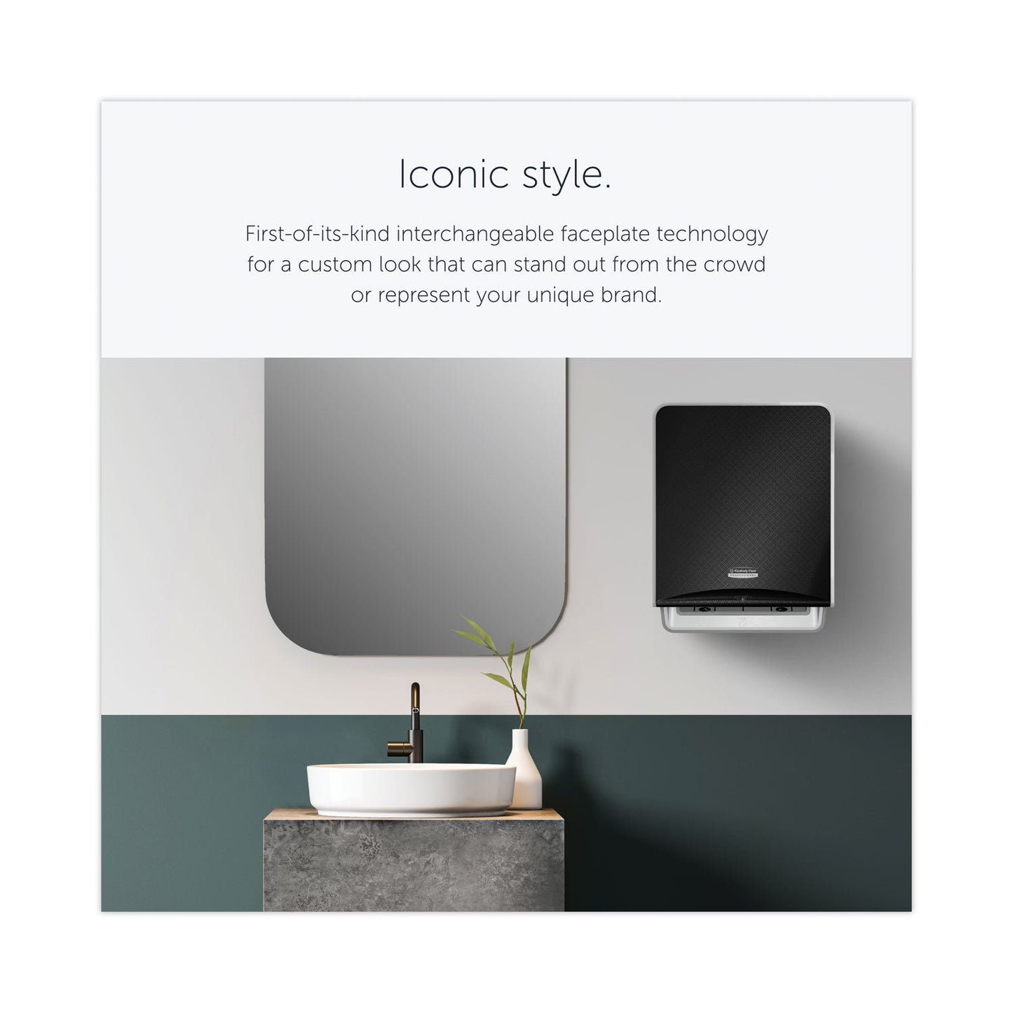 Kimberly-Clark Professional* ICON Automatic Roll Towel Dispenser, 20.12 x 16.37 x 13.5, Black Mosaic