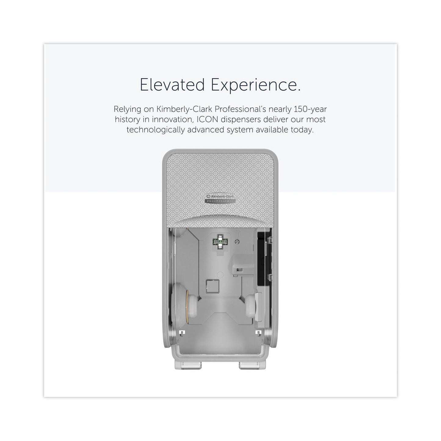 Kimberly-Clark Professional* ICON Coreless Standard Roll Toilet Paper Dispenser, 7.18 x 13.37 x 7.06, Silver Mosaic