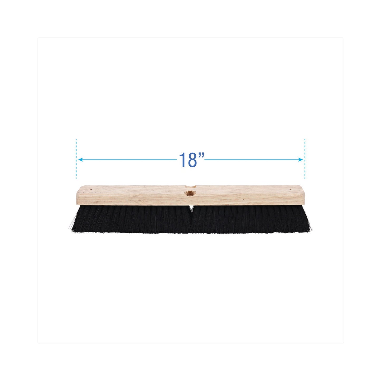 Boardwalk Floor Brush Head, 2.5" Black Tampico Fiber Bristles, 18" Brush