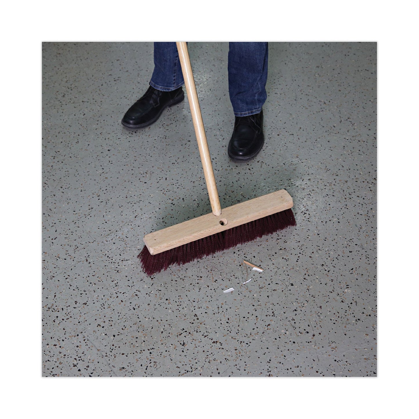 Boardwalk Floor Brush Head, 3" Maroon Heavy-Duty Polypropylene Bristles, 18" Brush