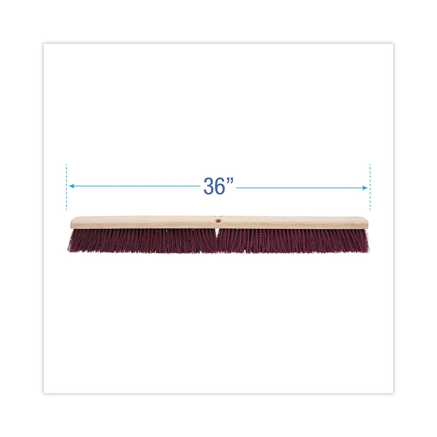 Boardwalk Floor Brush Head, 3.25" Maroon Stiff Polypropylene Bristles, 36" Brush