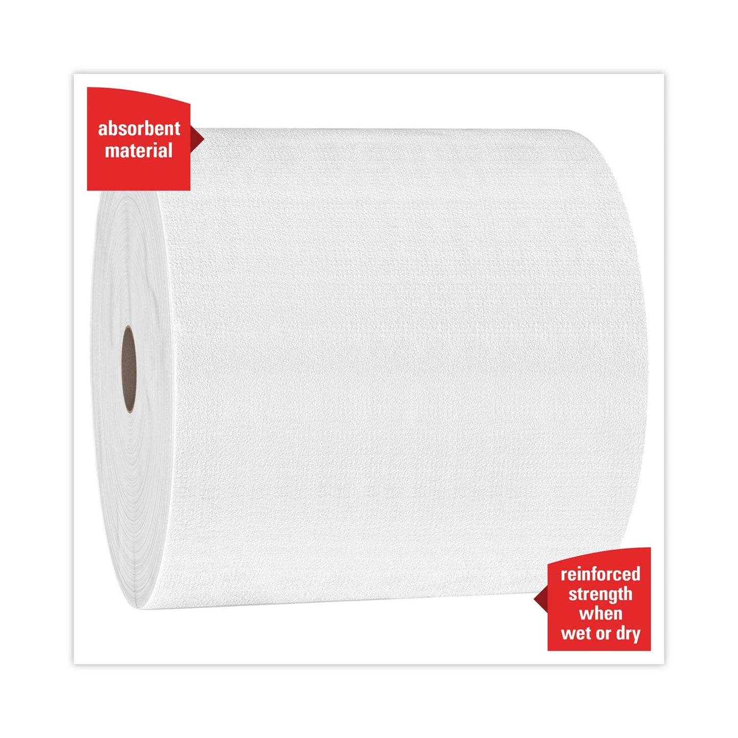 WypAll General Clean X60 Cloths, Jumbo Roll, 12.2 x 12.4, White, 1,100/Roll